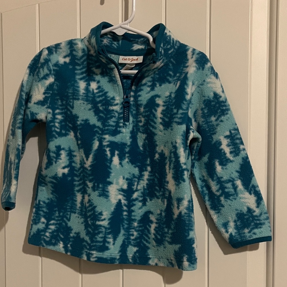 Cat & Jack Teal Forest Print Kids Sweatshirt